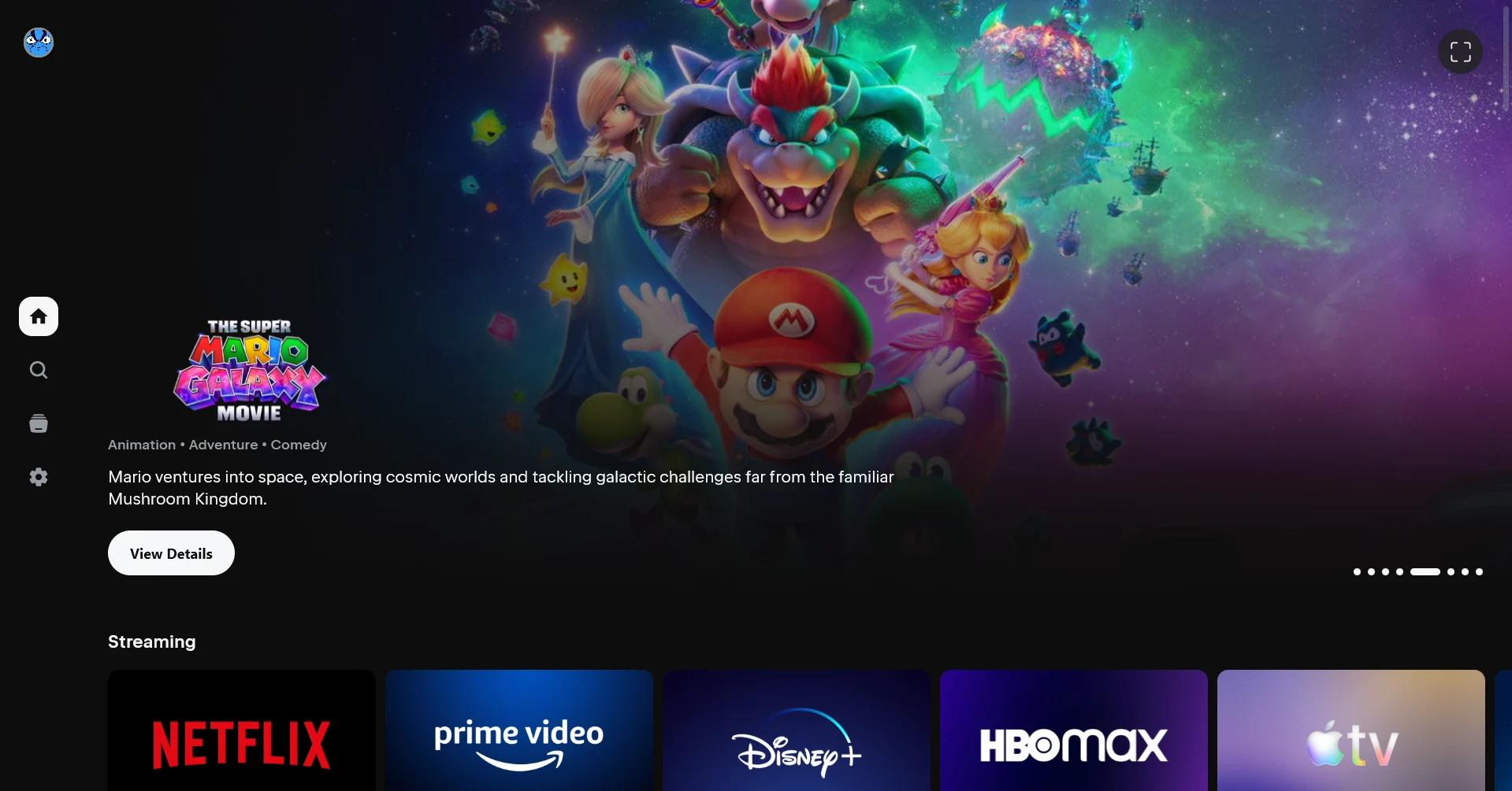 Centauri home screen